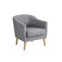 Armchair 69x68.5x77cm., gray/light brown
