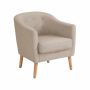 Armchair 69x68.5x77cm., beige/light brown