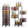 Hoiukäru VEVOR BB-TC05, 5 tasandi korvid, Must, 34 × 94,2 × 31,5 cm
