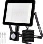 LED spotlight with motion sensor, 50W