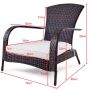 Outdoor Adirondack chair, with cushion, 78.74 × 80.01 × 80.01 cm