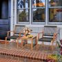 Outdoor furniture set, 3 pieces, Black|Natural