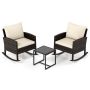 Outdoor furniture set, 3 pieces, Sand