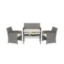 Outdoor furniture set, 4 pieces, Grey