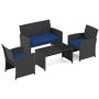 Outdoor furniture set, 4 pieces
