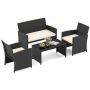 Outdoor furniture set, 4 pieces