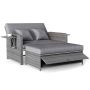 Outdoor furniture set, two-seater, 4 positions, 166/122 × 70–111 × 55–88 cm