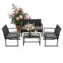 Õuemööblikomplekt Relaxdays 10053335_46, 4-osaline, 4 istekohta