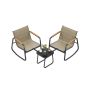 SONGMICS GGF0027B01 Outdoor Furniture Set, 2 Rocking Chairs and Table, Brown