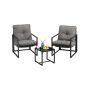 SONGMICS GGF039GZ01 outdoor furniture set, 2 chairs, 1 table and 1 bench