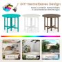 Outdoor furniture set, table and 4 benches, Ø 90 × 75 cm