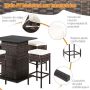 Outdoor bar furniture set, 5 pieces