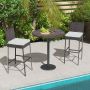 Outdoor Bar Stools, 2 pcs, 50.8 × 40.6 × 108 cm