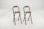 Outdoor bar stools, 2 pcs, Brown/black, 48 × 101 × 42.5 cm