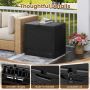 Outdoor storage box, 96 l, Black, 58 × 43.5 × 53 cm