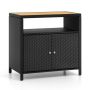 Outdoor storage cabinet, 2 doors, Black, 90.2 × 86.4 × 53.3 cm