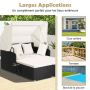 Outdoor daybed with canopy, 165 × 153 × 138 cm