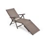 Outdoor lounger, foldable, 5 positions, 63.5 × 21.5 × 79.5 cm