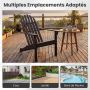Adirondack Outdoor Chair, Black, 93 × 86 × 66 cm