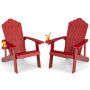 Adirondack outdoor chair, red, 85 × 94 × 77 cm