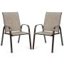 Outdoor chairs, 2 pcs, Grey, 72.39 × 55.88 × 90.17 cm