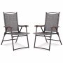 Outdoor chairs, 2 pcs, Grey, 64 × 58 × 91 cm