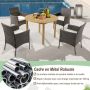 Outdoor chair set, 4 pcs. with cushions, 63.5 × 59.69 × 83.82 cm