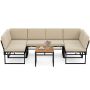 Outdoor sofa set, 6 pieces, Sand