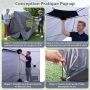 Outdoor gazebo, hexagonal, Gray, 427 × 357 × 243 cm