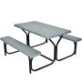 Outdoor Picnic Table and Bench Set, 4-Person, 137.16 × 149.86 × 72.39 cm