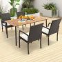 Outdoor Wicker Chair Set, 2 pcs, 62.23 × 88.9 × 55.88 cm