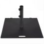 Outdoor umbrella base, 2 adapters, 2 handles, Black, 60.96 × 60.96 × 35.56 cm