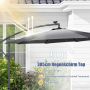 Outdoor Umbrella, 32 LED Lights, Gray, 300 × 300 × 250 cm