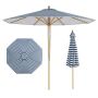 Outdoor umbrella, 8 rods, 270 × 270 × 254 cm