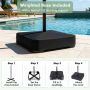 Outdoor umbrella, Double-sided, 12 ribs, with base, 450 × 280 × 252 cm