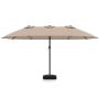 Outdoor umbrella, double-sided, Brown, 286 × 248 × 464 cm