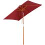 Outdoor umbrella Outsunny 200x150x235cm., red/brown