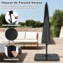 Outdoor umbrella, hanging, Ø 290 × 250 cm
