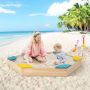 Outdoor sandbox, 6 seats, 139.7 × 121.9 × 14 cm