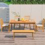 Outdoor table, 6-person, 170.18 × 76.2 × 88.9 cm