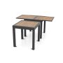 Outdoor table, extendable, for 4-6 people, Grey/Sand, 80-160 × 80 × 74.9 cm