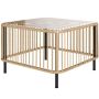 Outdoor table Outsunny 65x65x43cm., light brown/black