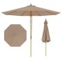 Outdoor table umbrella, 8 bamboo rods, Brown, 270 × 254 × 270 cm