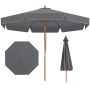 Outdoor table umbrella, 8 ribs, Grey, 300 × 300 × 254 cm