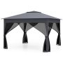 Outdoor canopy, 4 mesh walls, 3 height positions, 338 × 338 × 240–260 cm