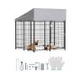 Välikoerapuur VEVOR SKU2025001, Must/hõbedane, 1,12 × 1,15 × 1,25 m