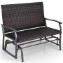 Outdoor bench, 2-seater, Brown, 119.4 × 80 × 94 cm