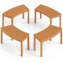Outdoor bench, without backrest, 15 × 31 × 18 inches