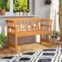 Outdoor bench, for two people with backrest and armrests, 119.38 × 50.8 × 78.74 cm