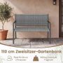 Outdoor bench, two-seater, 109.5 × 84 × 55 cm
